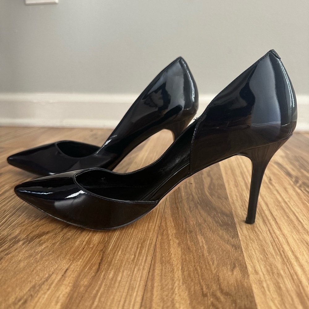 White House Black Market Gannon Pump Shoe Womens Sz 6.5 M Deep Blue Almost Black